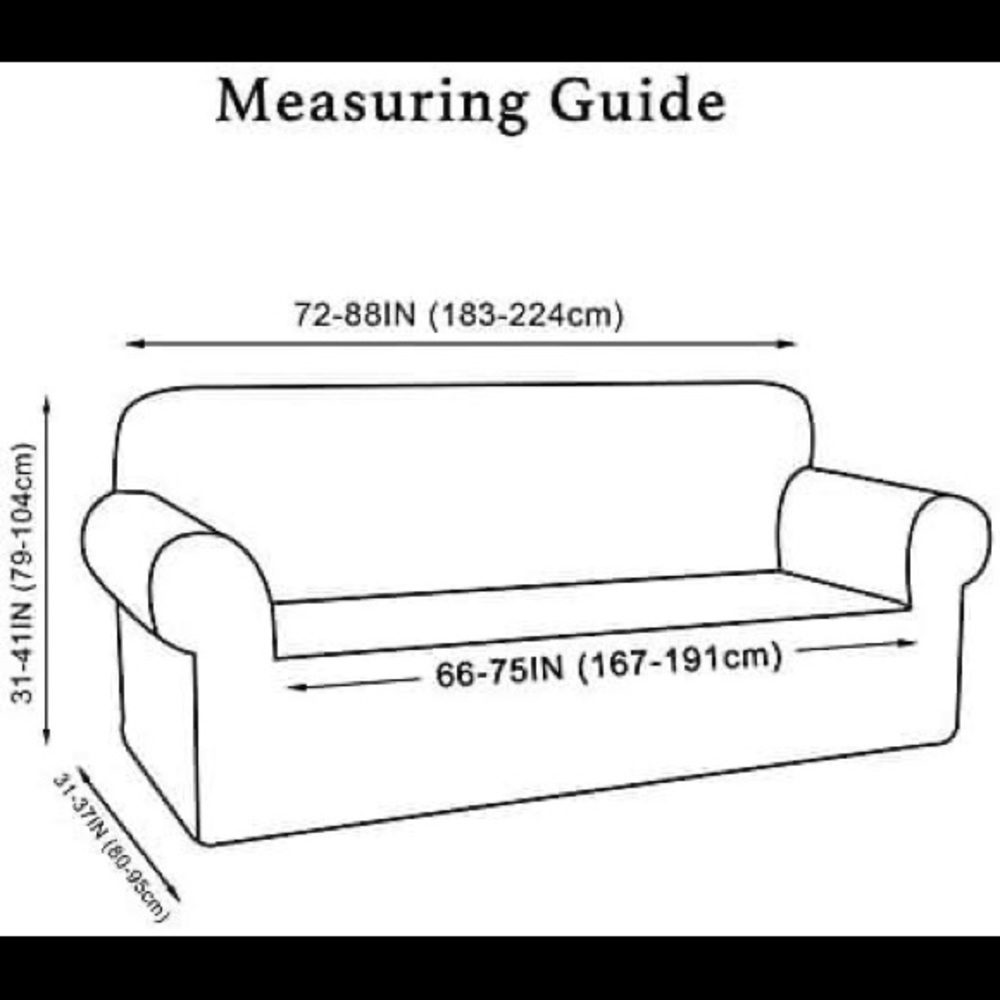 New 1 Piece Slipcover StretchCover for Sofa Navy - Picture 3 of 5